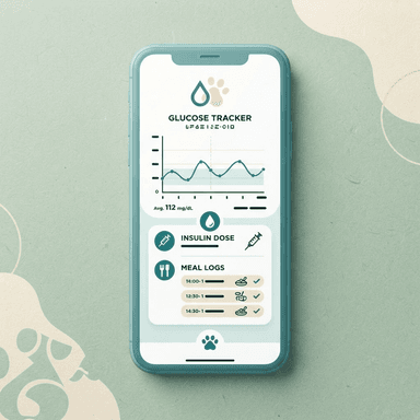 Mello mobile app preview for glucose and insulin tracking